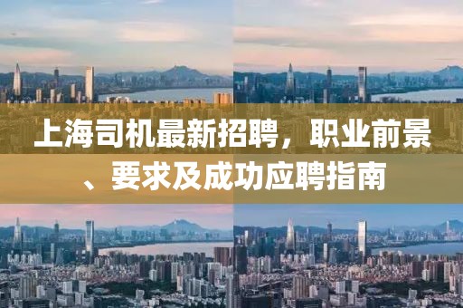 上海司机最新招聘，职业前景、要求及成功应聘指南