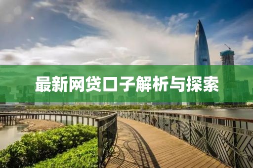 最新网贷口子解析与探索