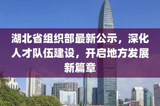 湖北省组织部最新公示，深化人才队伍建设，开启地方发展新篇章