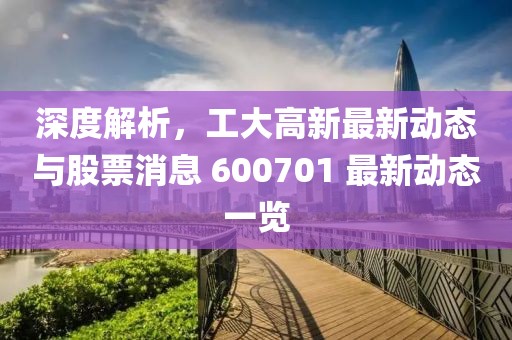 深度解析，工大高新最新动态与股票消息 600701 最新动态一览