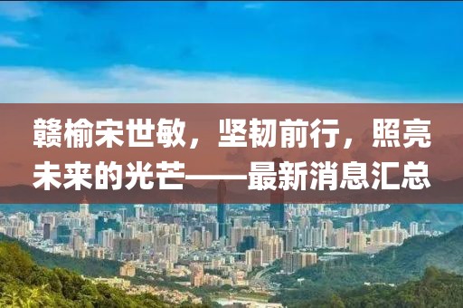 赣榆宋世敏，坚韧前行，照亮未来的光芒——最新消息汇总