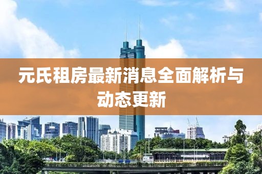 元氏租房最新消息全面解析与动态更新