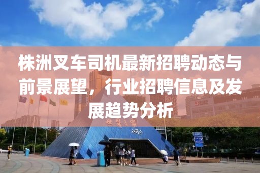 株洲叉车司机最新招聘动态与前景展望，行业招聘信息及发展趋势分析