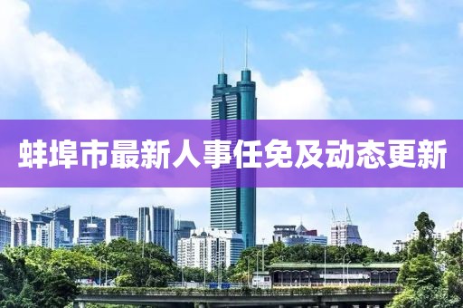 蚌埠市最新人事任免及动态更新