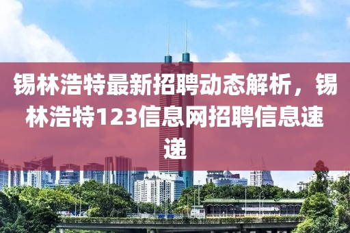 锡林浩特最新招聘动态解析，锡林浩特123信息网招聘信息速递