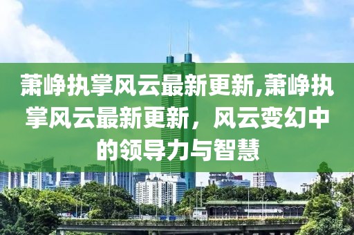 萧峥执掌风云最新更新,萧峥执掌风云最新更新，风云变幻中的领导力与智慧