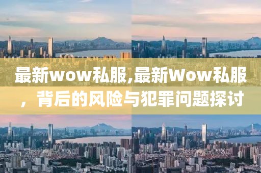 最新wow私服,最新Wow私服，背后的风险与犯罪问题探讨