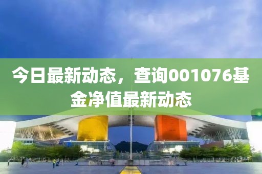 今日最新动态，查询001076基金净值最新动态