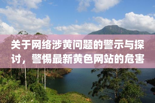 关于网络涉黄问题的警示与探讨，警惕最新黄色网站的危害