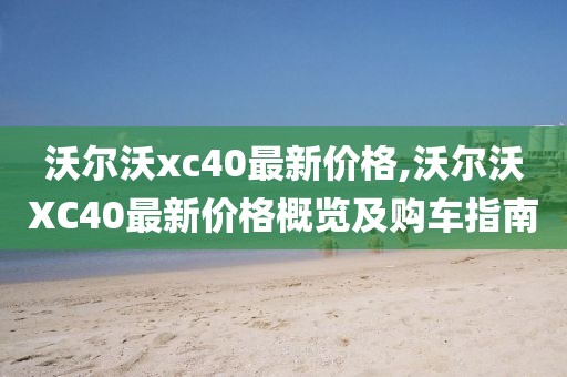 沃尔沃xc40最新价格,沃尔沃XC40最新价格概览及购车指南