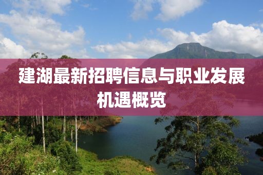 建湖最新招聘信息与职业发展机遇概览