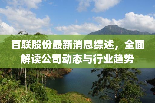 百联股份最新消息综述，全面解读公司动态与行业趋势