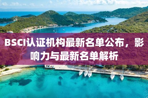 BSCI认证机构最新名单公布，影响力与最新名单解析